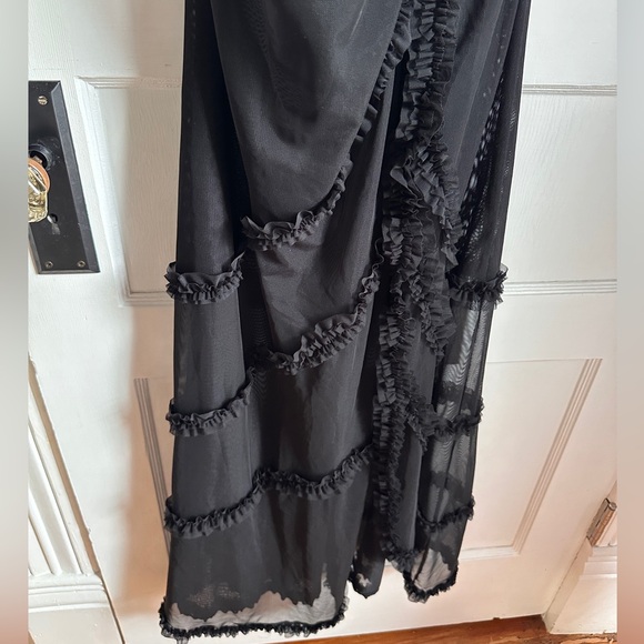 JADED LONDON Fatale Maxi Dress in Midnight Black UK 8 US 4 - Picture 8 of 12